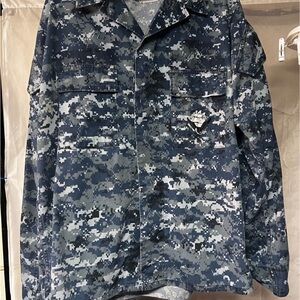Digital blue Camo Military Field Jacket - Women's Utility Jacket